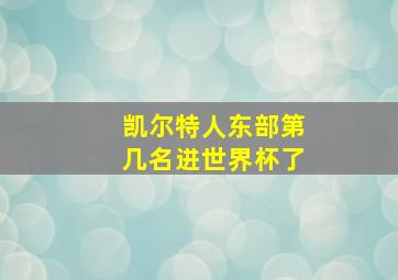 凯尔特人东部第几名进世界杯了