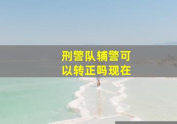 刑警队辅警可以转正吗现在