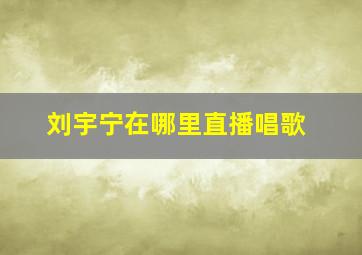 刘宇宁在哪里直播唱歌