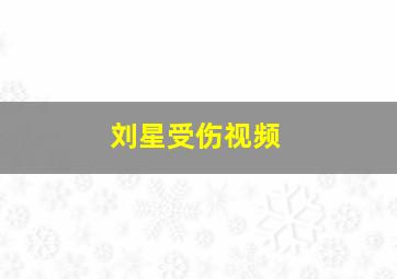 刘星受伤视频