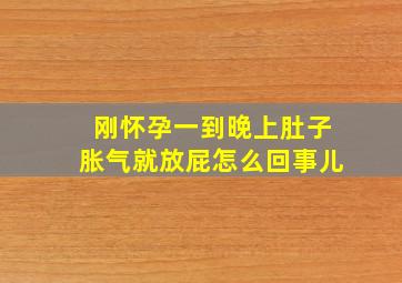 刚怀孕一到晚上肚子胀气就放屁怎么回事儿