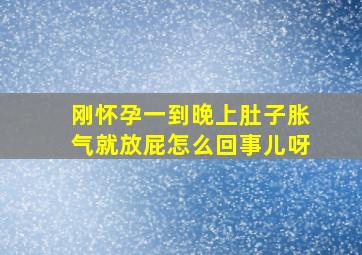 刚怀孕一到晚上肚子胀气就放屁怎么回事儿呀