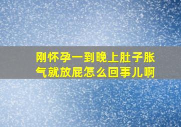 刚怀孕一到晚上肚子胀气就放屁怎么回事儿啊