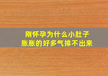 刚怀孕为什么小肚子胀胀的好多气排不出来