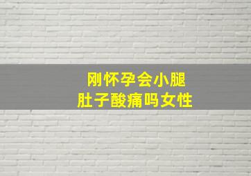 刚怀孕会小腿肚子酸痛吗女性