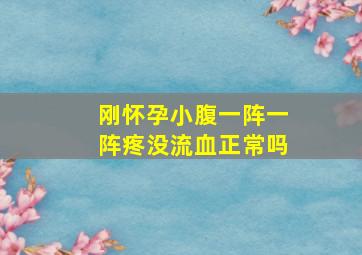 刚怀孕小腹一阵一阵疼没流血正常吗