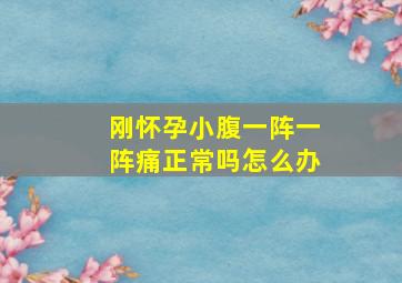 刚怀孕小腹一阵一阵痛正常吗怎么办