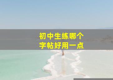 初中生练哪个字帖好用一点