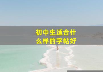 初中生适合什么样的字帖好