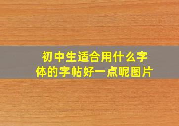 初中生适合用什么字体的字帖好一点呢图片