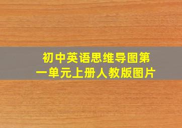 初中英语思维导图第一单元上册人教版图片