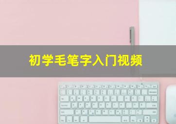 初学毛笔字入门视频