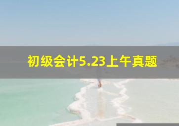 初级会计5.23上午真题