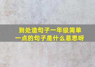 到处造句子一年级简单一点的句子是什么意思呀