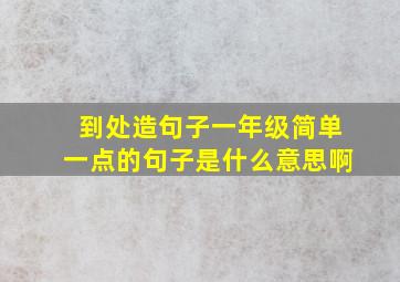 到处造句子一年级简单一点的句子是什么意思啊