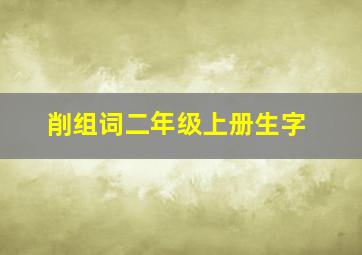 削组词二年级上册生字