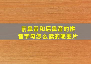 前鼻音和后鼻音的拼音字母怎么读的呢图片