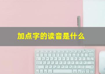 加点字的读音是什么