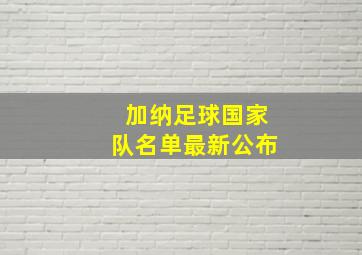 加纳足球国家队名单最新公布