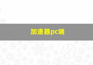 加速器pc端