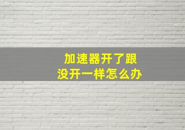 加速器开了跟没开一样怎么办