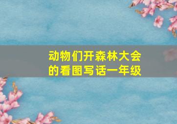 动物们开森林大会的看图写话一年级