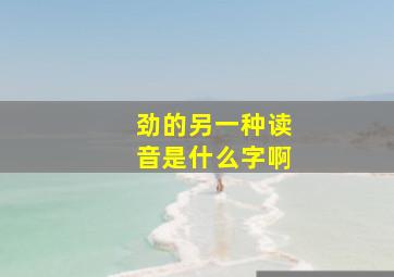 劲的另一种读音是什么字啊