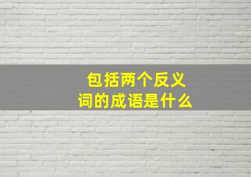 包括两个反义词的成语是什么