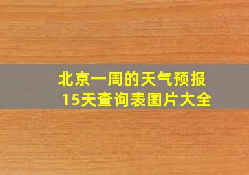 北京一周的天气预报15天查询表图片大全