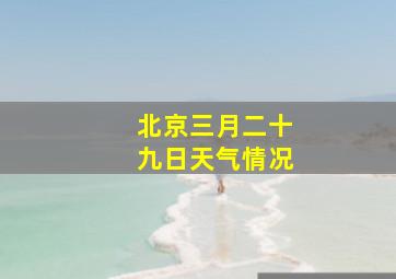 北京三月二十九日天气情况