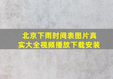 北京下雨时间表图片真实大全视频播放下载安装