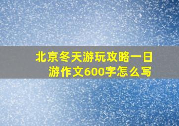 北京冬天游玩攻略一日游作文600字怎么写