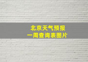 北京天气预报一周查询表图片