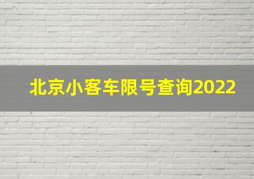 北京小客车限号查询2022