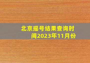 北京摇号结果查询时间2023年11月份