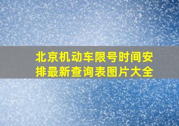 北京机动车限号时间安排最新查询表图片大全