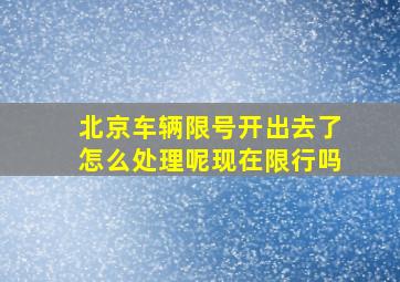 北京车辆限号开出去了怎么处理呢现在限行吗