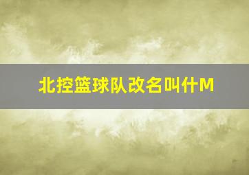 北控篮球队改名叫什M