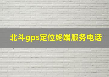 北斗gps定位终端服务电话