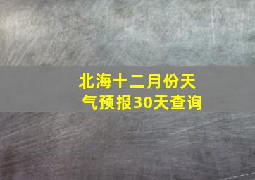 北海十二月份天气预报30天查询