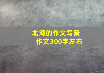 北海的作文写景作文300字左右