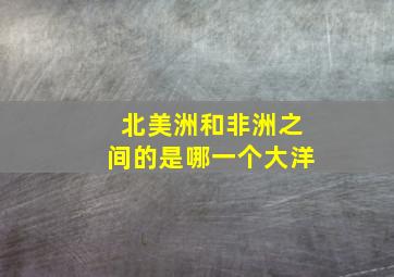 北美洲和非洲之间的是哪一个大洋