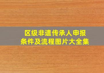 区级非遗传承人申报条件及流程图片大全集