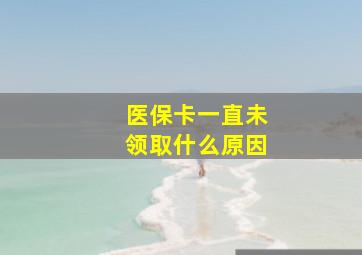 医保卡一直未领取什么原因