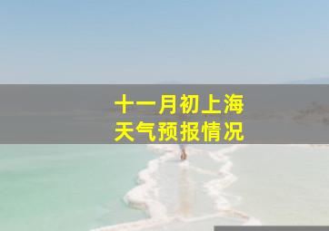 十一月初上海天气预报情况