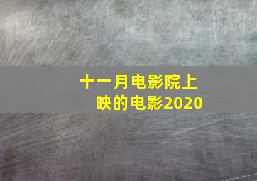 十一月电影院上映的电影2020