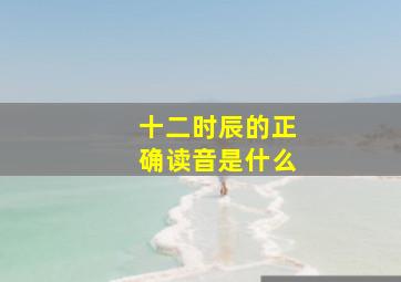 十二时辰的正确读音是什么