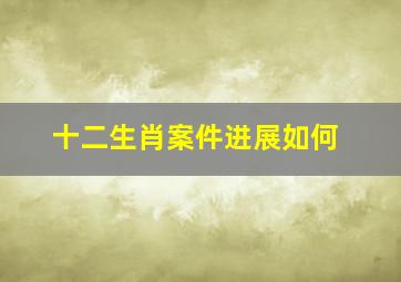 十二生肖案件进展如何