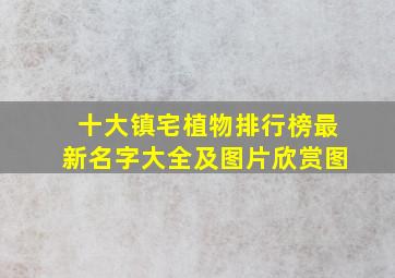 十大镇宅植物排行榜最新名字大全及图片欣赏图