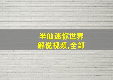 半仙迷你世界解说视频,全部